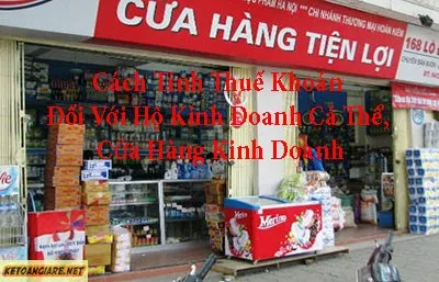 cach tinh thue khoan doi voi ho kinh doanh ca the, cua hang kinh doanh