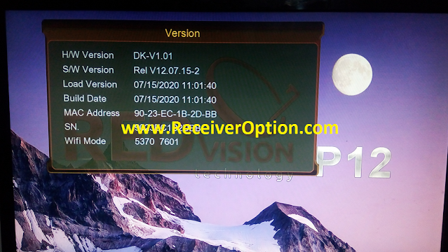 REDVISION P12 HD RECEIVER NEW SOFTWARE 15 JULY 2020