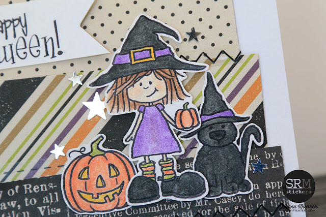 Happy Halloween Shaker Box Card by Juliana Michaels featuring SRM Stickers, Jane's Doodles Stamps and Echo Park Paper