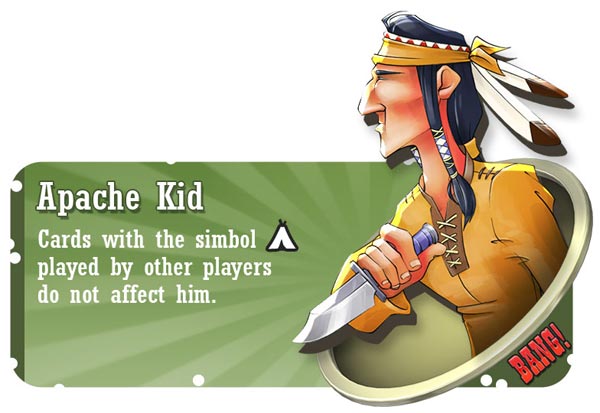 Apache Kid BANG! card game character