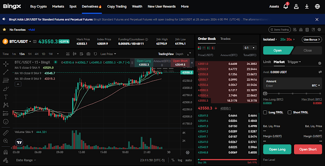 منصة bingx للمبتدئين في تداول العملات الرقمية والذهب والاسهم 1