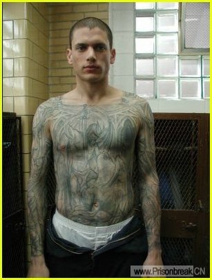 Tatuagem De Manga Da Prison Break Ator Michael Scofield Tattoo 307x406px