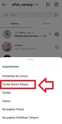 Cara Menandai DM Instagram Belum Dibaca