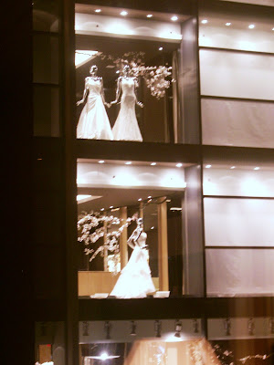 I can't determine from here if these are wedding dresses or white evening