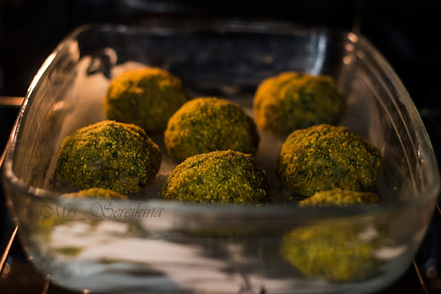 Meatballs with spinach and cheese: step 6