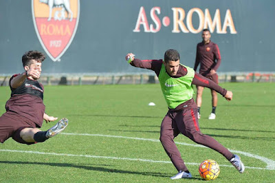 Photos of  AS ROMA Practice Session Today at The Trigoria