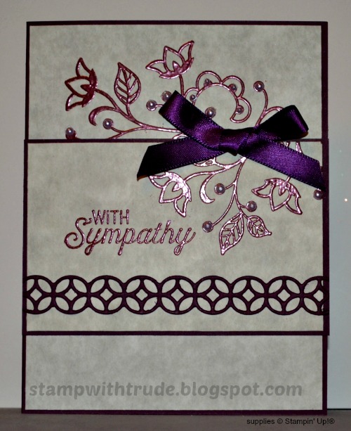 Flourishing Phrases, Stampin' Up!, Stamp with Trude, sympathy card