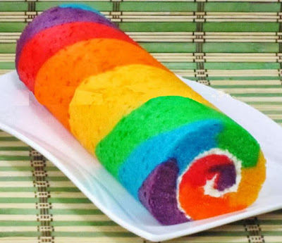 Resep Bolu Gulung Rainbow Enak Lembut Spesial