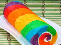 Cara membuat Bolu Gulung Rainbow Cake Mudah Enak dan Lembut