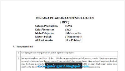 rpp trigonometri smk kelas x kurikulum 2013 | Excel Galeri Guru