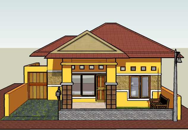 Ide contoh desain dan denah rumah minimalis  type 60 1 dan 