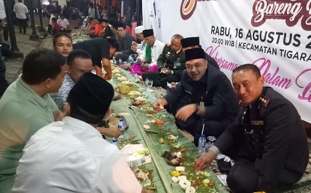 Gebyar HUT ke -72 RI, Bupati Makan Bareng Ribuan Masyarakat