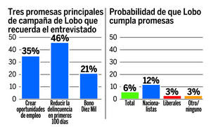 Poll: Lobo campaign promises, Honduras