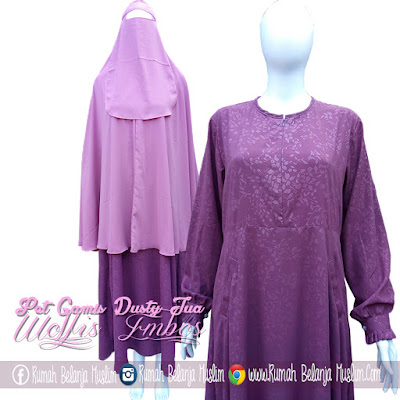 Set Gamis Wolfis Embos Dusty Tua