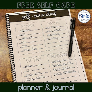 Self-care planner and journal for teachers