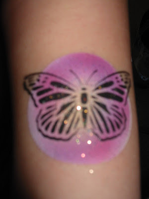 Airbrush Tattoo By Ira Muise Of A Butterfly