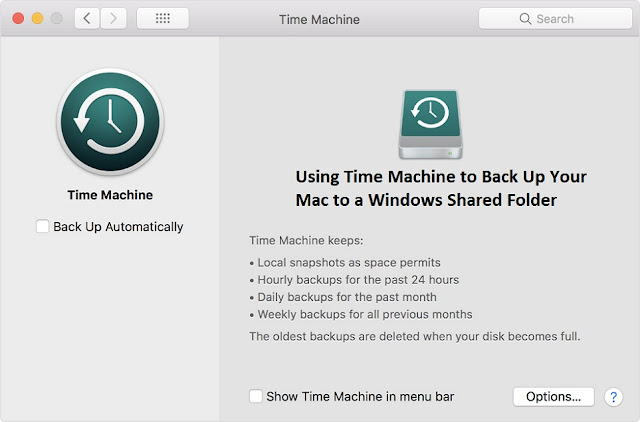 Using Time Machine to Back Up Your Mac to a Windows Shared Folder