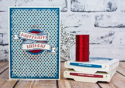 Happy Birthday Banner Card made using supplies from Stampin' Up! UK which you can purchase here