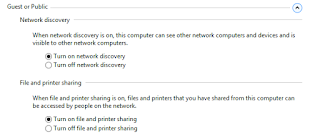 Change advanced settings- Network and sharing center - Control Panel