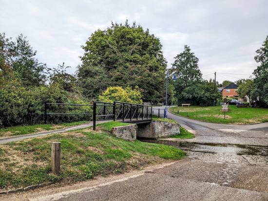 The footbridge over the River Quin at the end of the walk