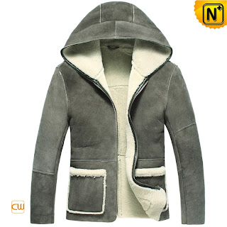 hooded sheepskin jacket