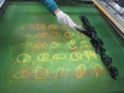 graffiti alphabets, billiard board