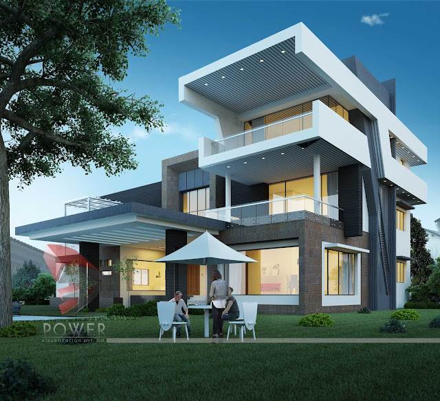 architectural 3d visualization,Ultra Modern Houses