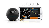 Deeper FishFinder App's ice fishing Flasher Screen