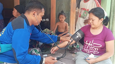 Satgas TMMD Kodim Situbondo Berikan Pelayanan Kesehatan Ke Warga Dusun Polay