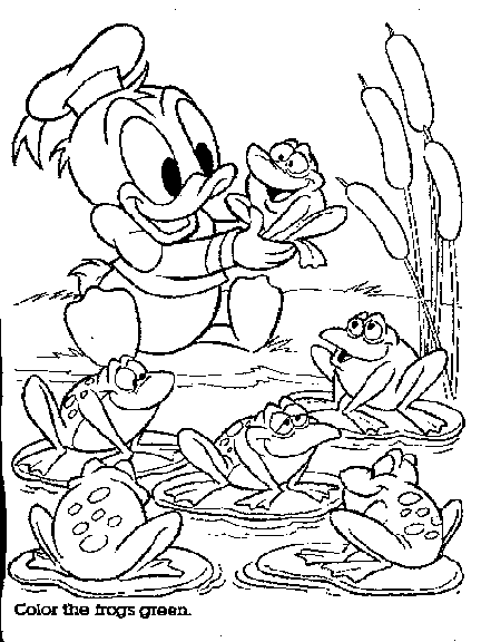 Free Printable Disney Donald Duck Baby Cartoon Kids Coloring Pages title=