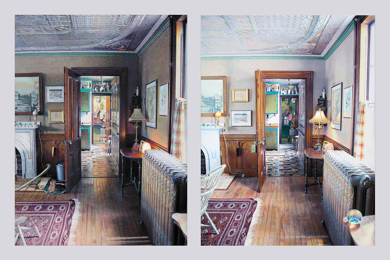 09-Salt Lamp-Eric-Green-Capturing-Time-with-Colored-Pencil-Drawings-on-Diptychs-www-designstack-co