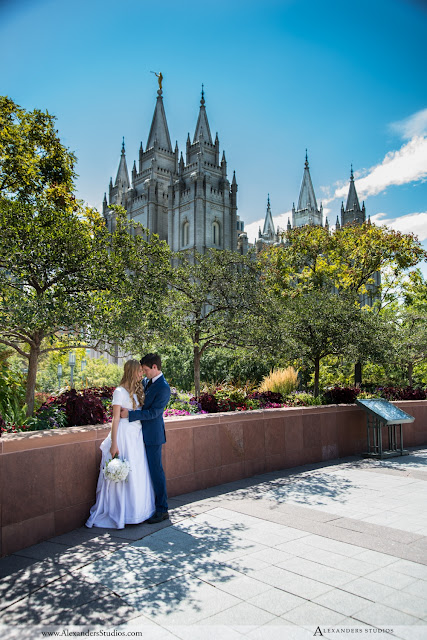 Salt Lake City Temple, Wedding, Wedding Photographer, Utah, Utah State Capital, Alexanders Studios, Temple Square, Old Meeting House, LDS Wedding