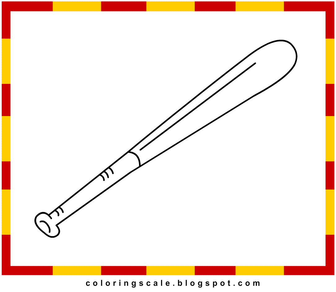 Baseball Bat Coloring Page