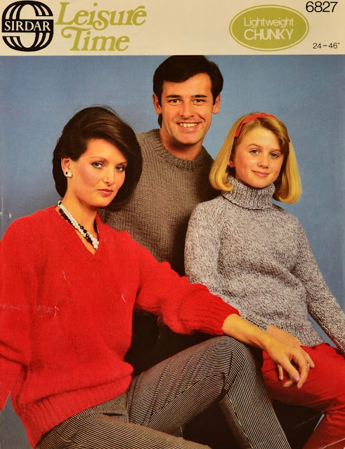 Vintage 1980s Knitting Pattern - Sirdar Pattern 6827  Sweater Knitting Patterns