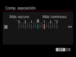 Ajuste de la compensación de la exposición