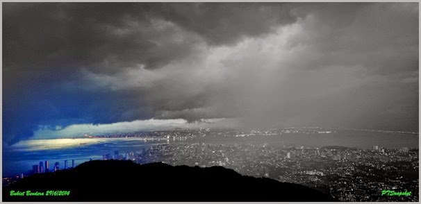 局部有雨的升旗山风景