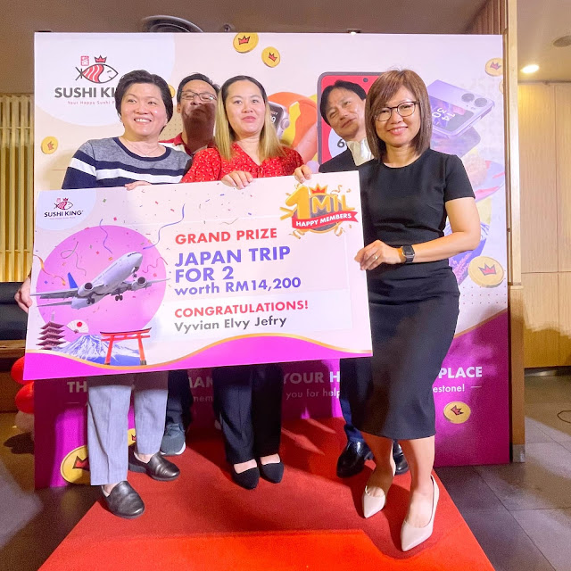 TAHNIAH PEMENANG SUSHI KING KE JEPUN MELALUI KEMPEN SUSHI KING 1 MILLION HAPPY MEMBERS