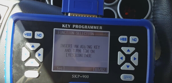 insert the adding key