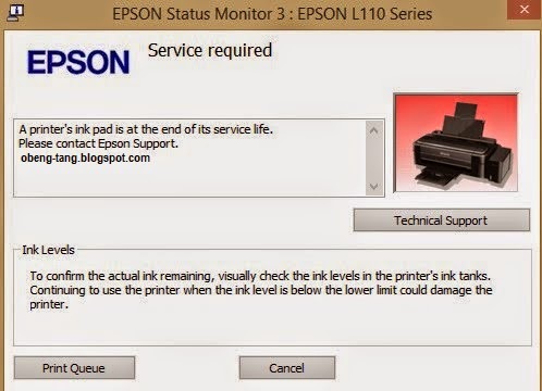 Cara Reset Printer Epson L110, L210 L300, L350, L355 ...