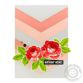 Sunny Studio Stamps: Everything's Rosy Fishtail Banners Birthday Card by Anja Bytyqi 