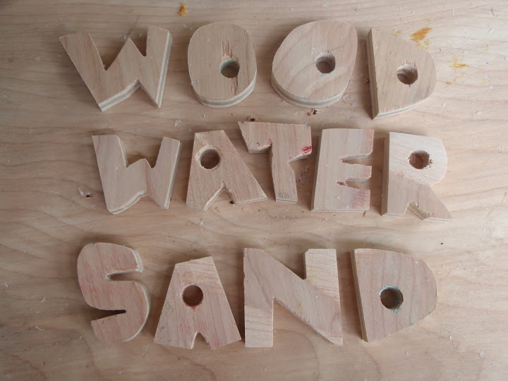 wood water sand