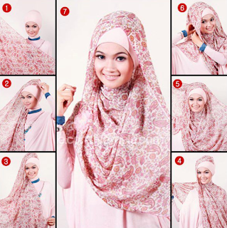 Cara memakai hijab paris lebaran modern