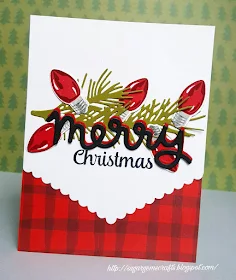 Sunny Studio Stamps: Merry Sentiments Christmas Card by Lenae at SugarGems