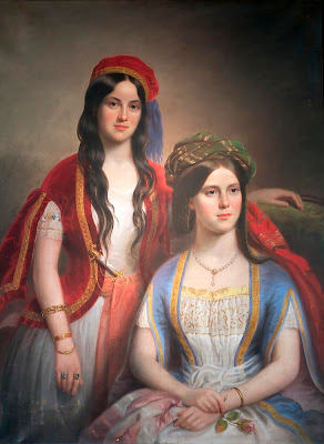 Portrait of Carrie Brown and Annmary Brown as Teenagers