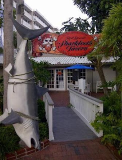 The entrance to the shark tooth tavern at the Tradewinds resort on St. Pete Beach