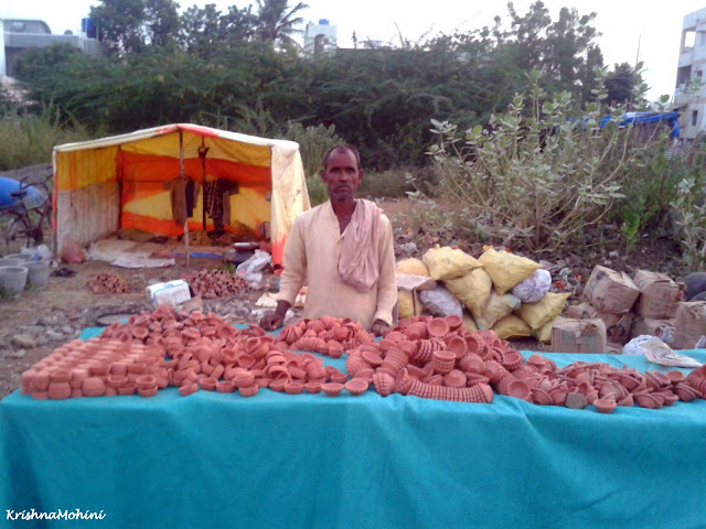 Image: Earthen Diya Stall