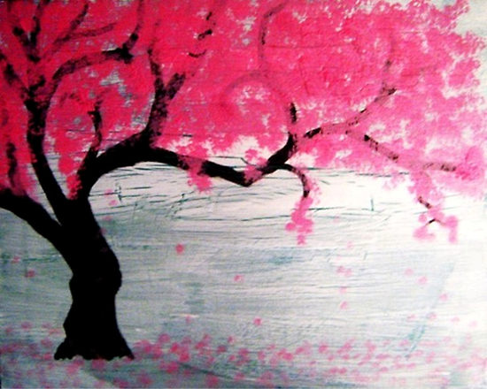 japan cherry blossom drawing. cherry tree lossom tattoo.