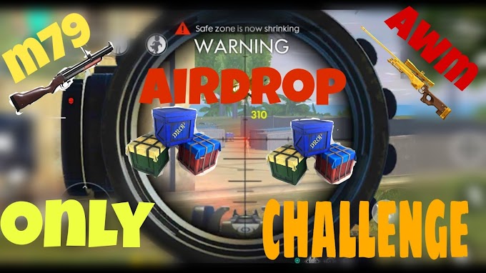 My youtube 1st video || only airdrop gun challenge in garena free fire 