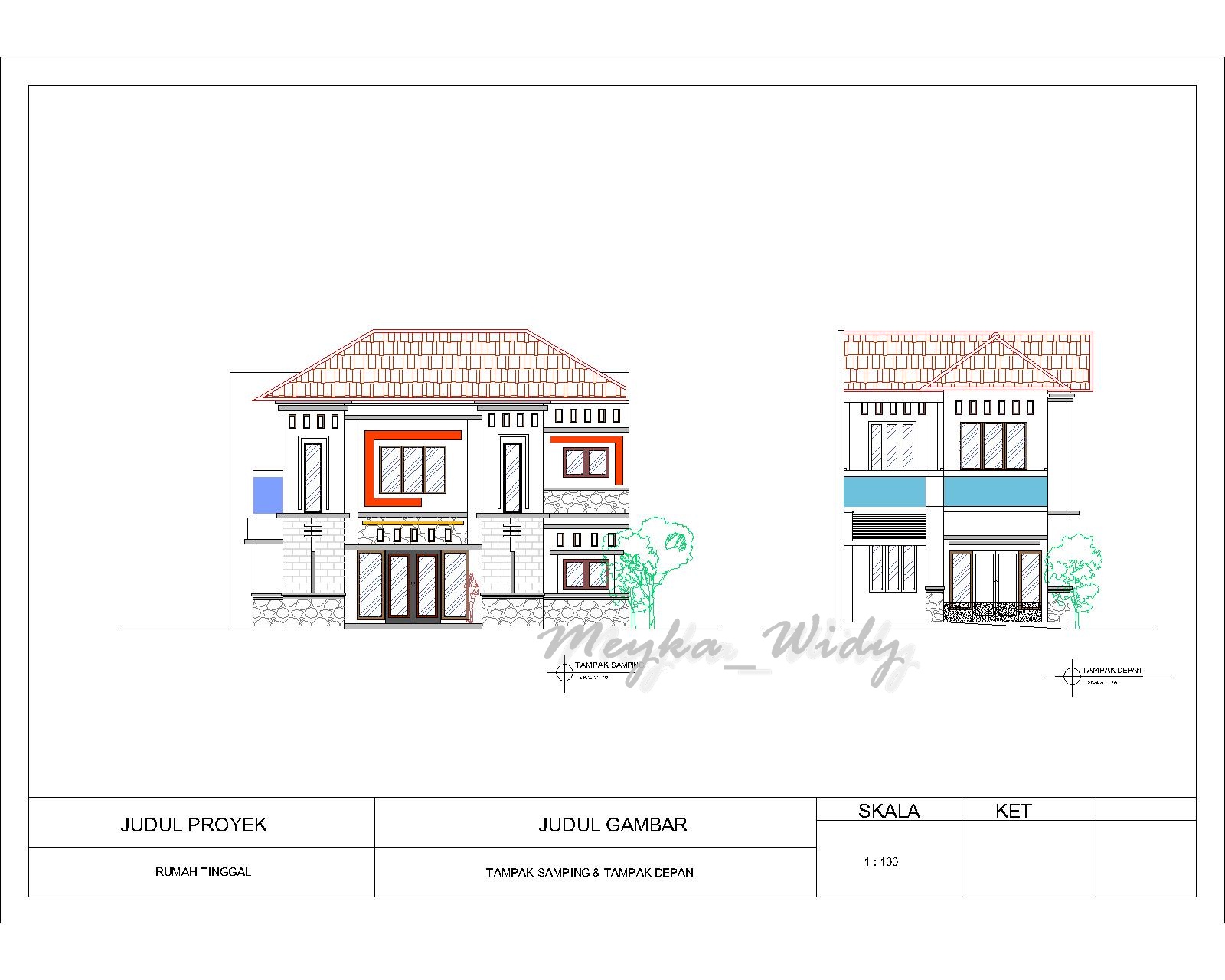 Tampak Rumah Minimalis 3 Lantai USA Momo