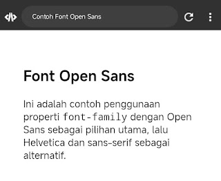 Contoh CSS Font Family